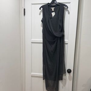 H&M Charcoal Asymmetrical Dress